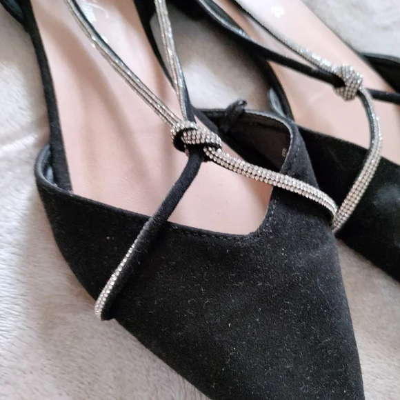 Embellished Faux Suede Pumps - Picture 2 of 16